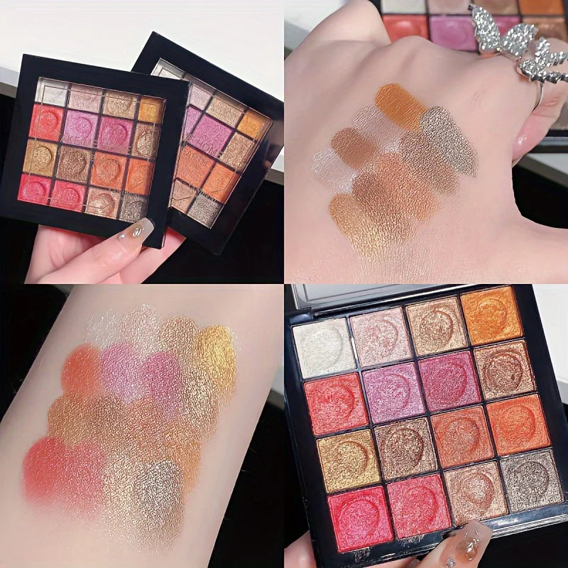 16-Color Earth Tone Eyeshadow Palette