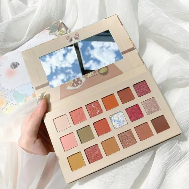 Affordable 18-Color Cat Eye Shadow Palette