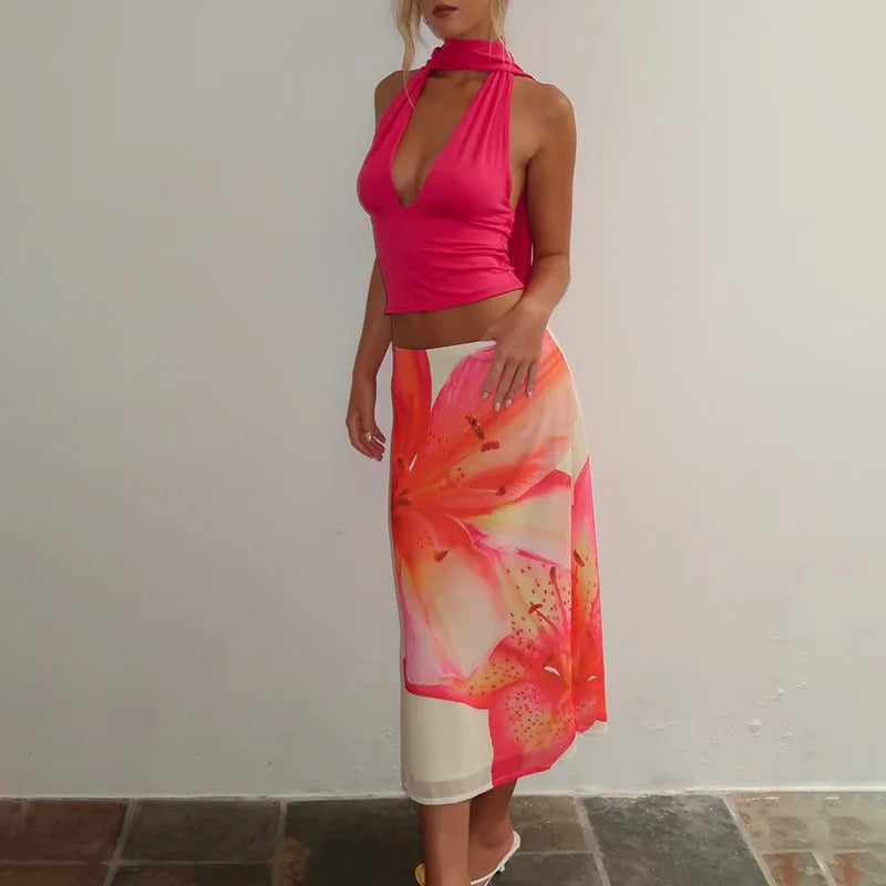 Sexy Backless Halter Tank Top for Women