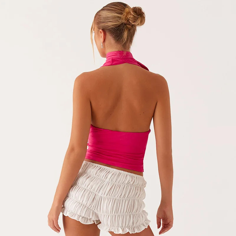 Sexy Backless Halter Tank Top for Women