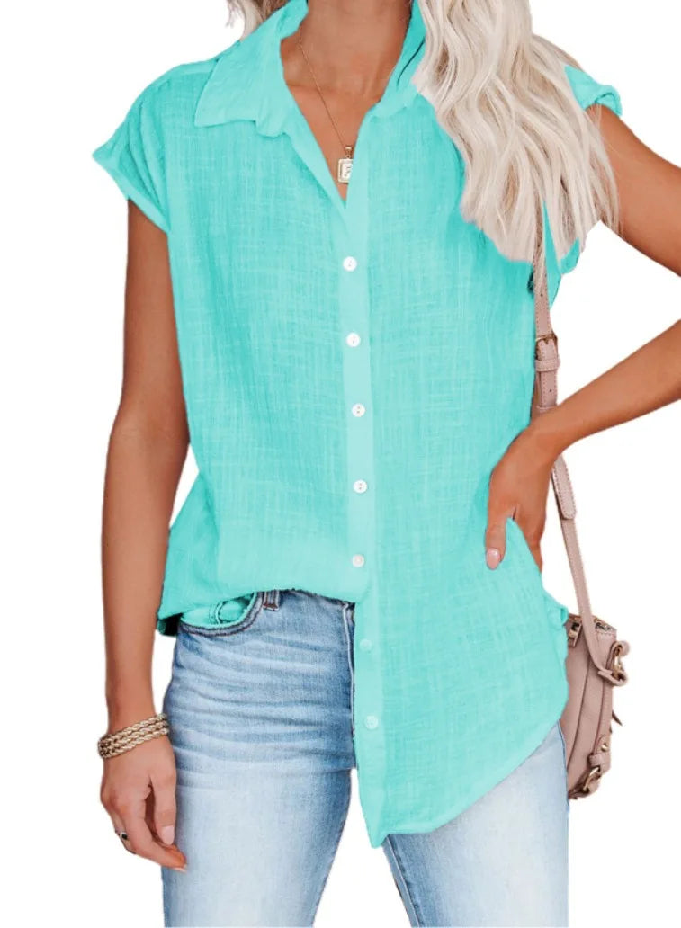 Summer Women's Sleeveless Loose-Fit Shirt
