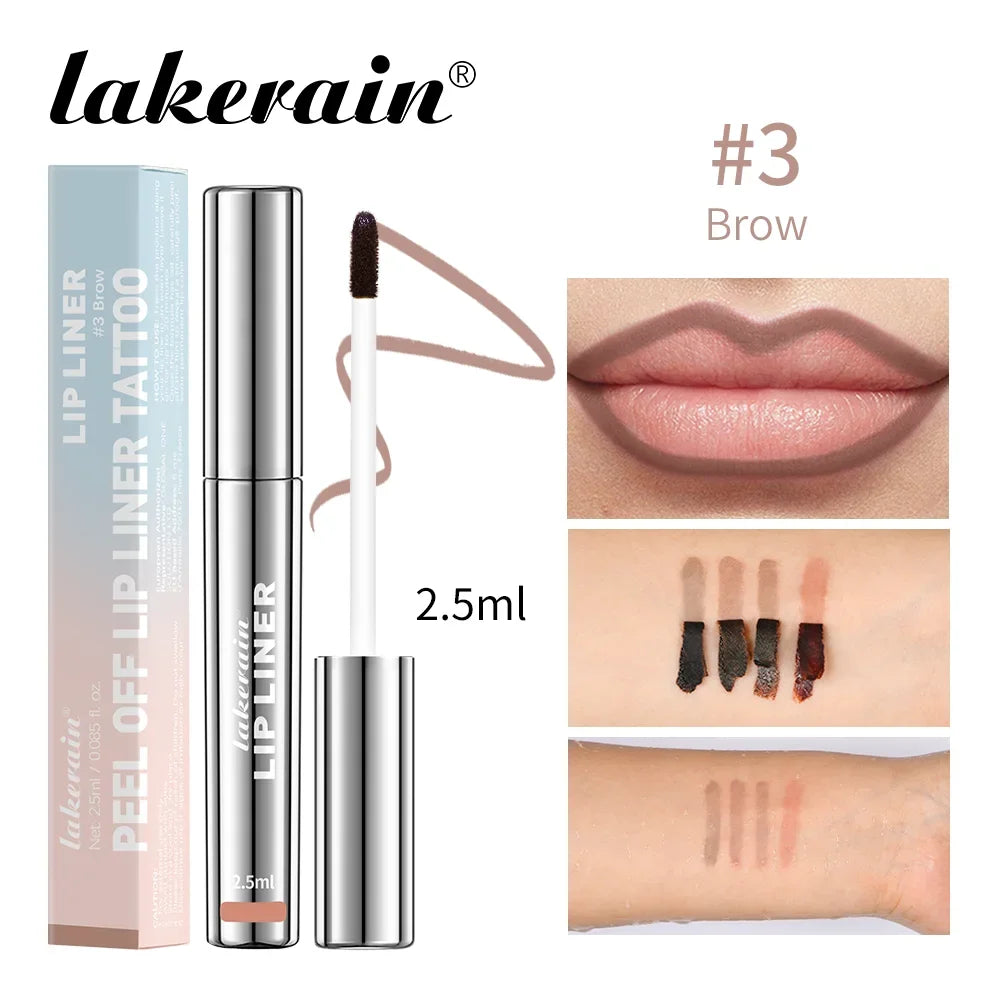 4-Piece Long-Lasting Peel-Off Lip Liner Stain by Lakerain