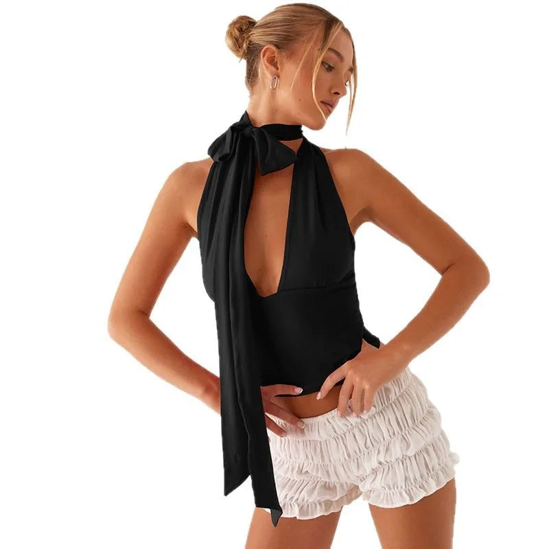 Sexy Backless Halter Tank Top for Women
