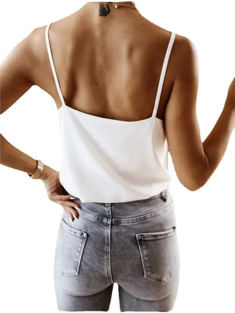 Summer V-Neck Lace Cami Top