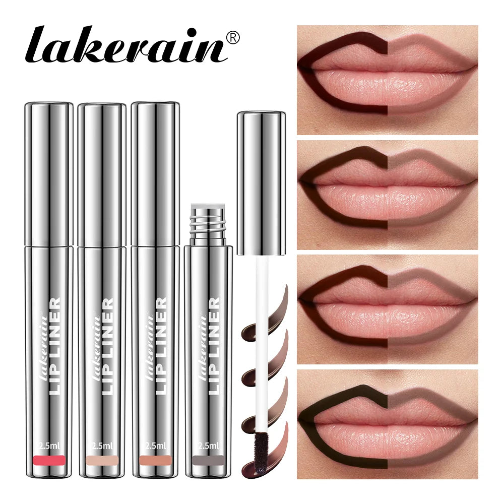 4-Piece Long-Lasting Peel-Off Lip Liner Stain by Lakerain