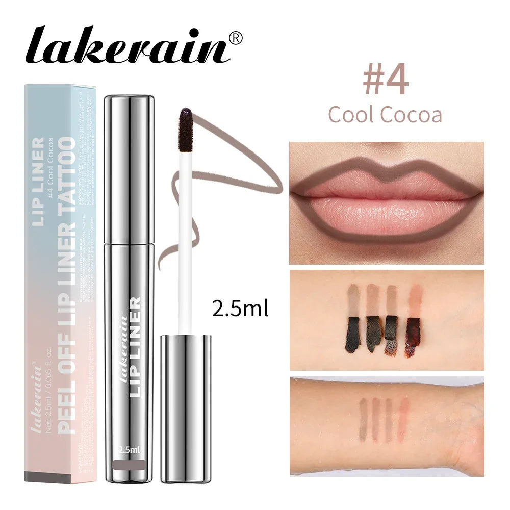 4-Piece Long-Lasting Peel-Off Lip Liner Stain by Lakerain