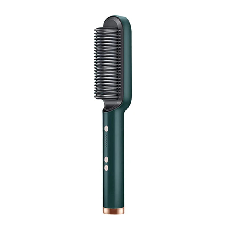 Professional Anti-Scald Hair & Beard Straightener Comb – Quick Heat, Safe Styling