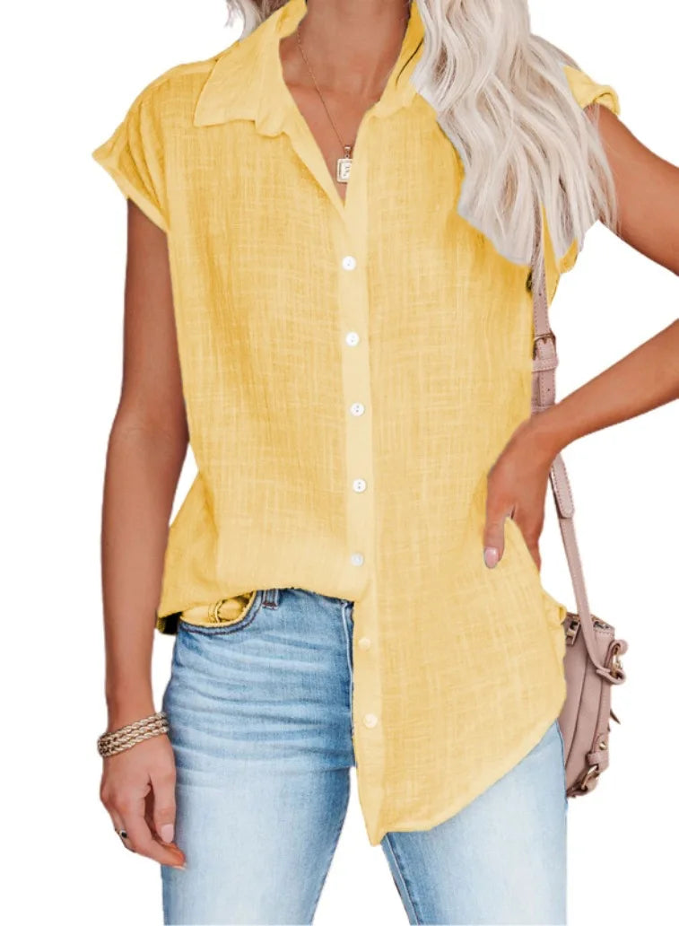 Summer Women's Sleeveless Loose-Fit Shirt