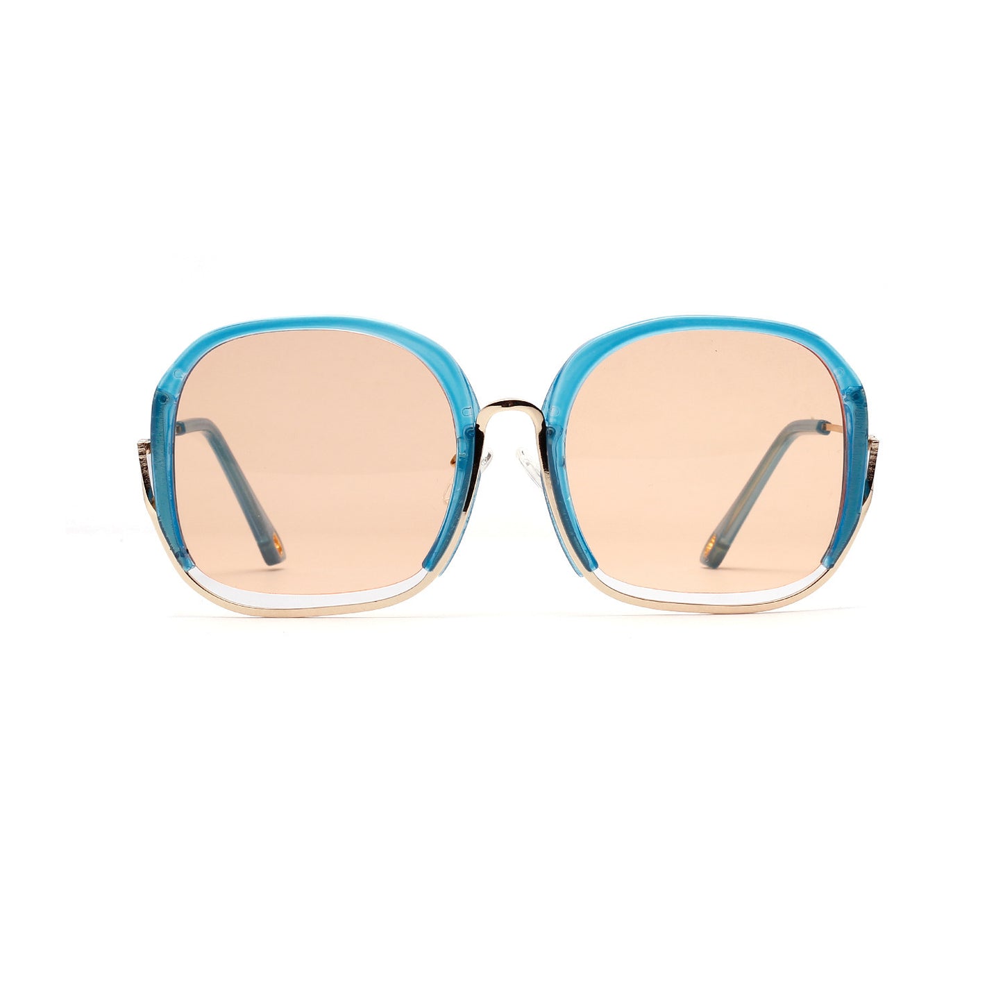 Vibrant Oversized Half Frame Sunglasses