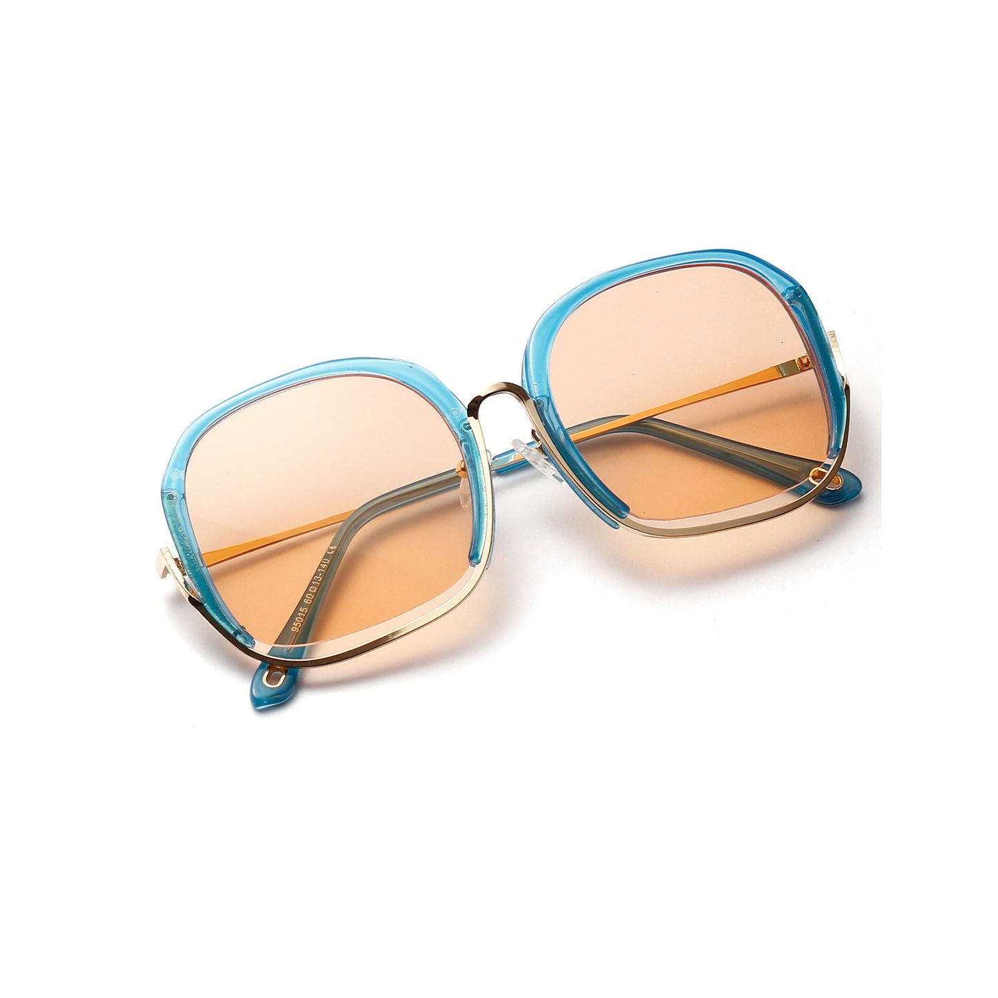 Vibrant Oversized Half Frame Sunglasses