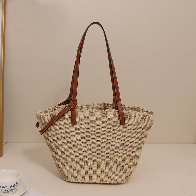 Large Woven Straw Tote Bag