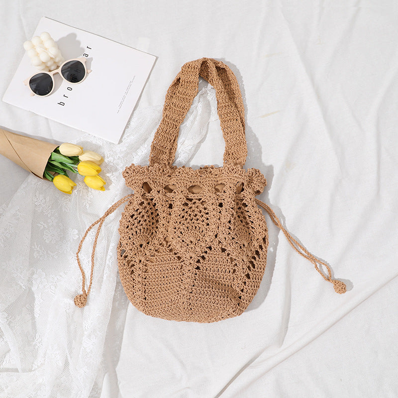 Seoul Bloom Woven Bucket Bag