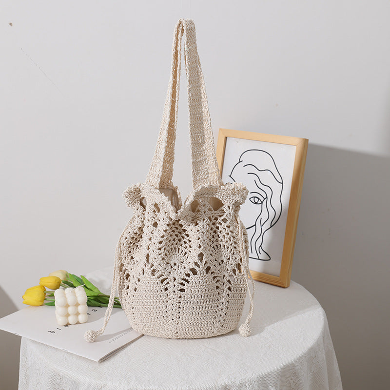 Seoul Bloom Woven Bucket Bag