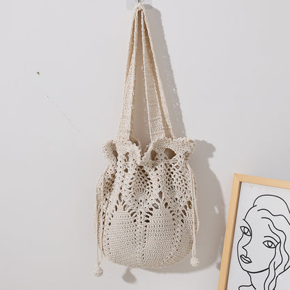 Seoul Bloom Woven Bucket Bag