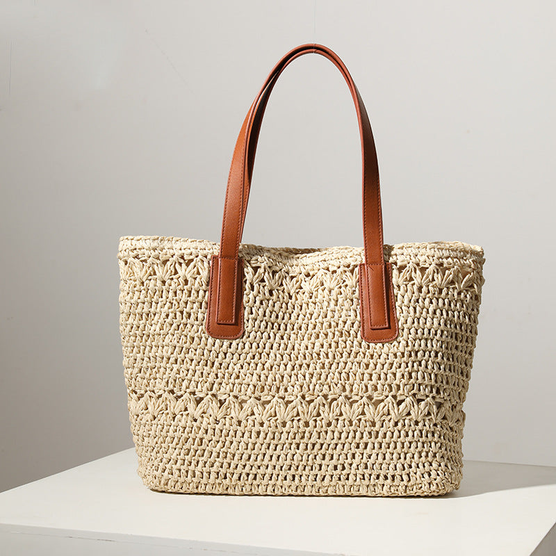 Elegant Woven Straw Shoulder Bag
