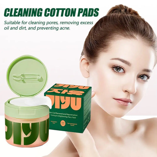 Jiyu Korean Skincare Anti-Aging, Dark Spot & Wrinkle Minimizing Toner Pads