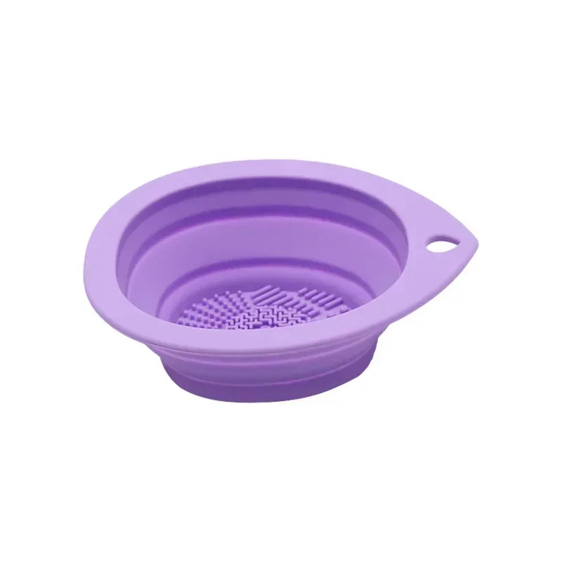 Foldable Silicone Makeup Brush Cleaner Bowl