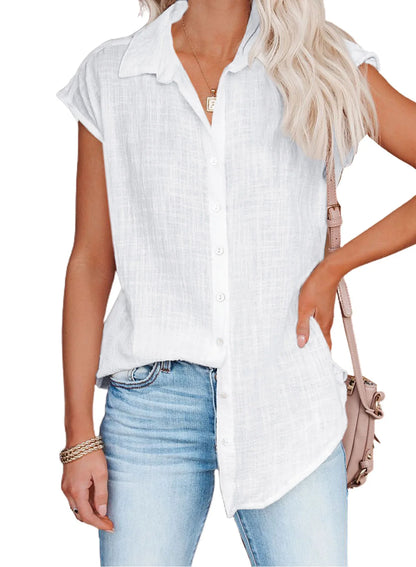 Summer Women's Sleeveless Loose-Fit Shirt