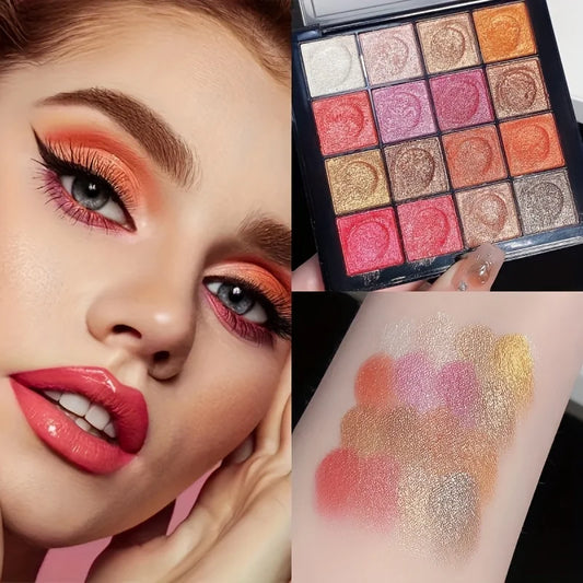16-Color Earth Tone Eyeshadow Palette