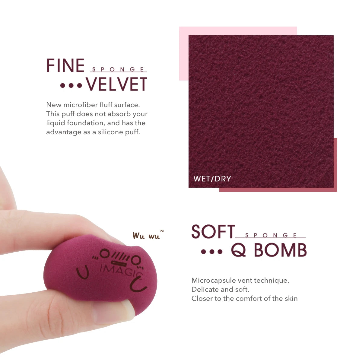 IMAGIC Professional Makeup Sponge Puff