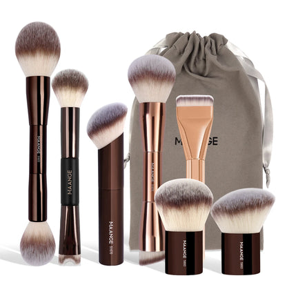 MAANGE 7PCS Dual-Ended Makeup Brush Set