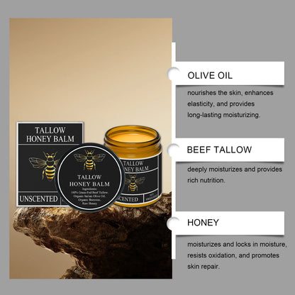 Organic Grass-Fed Beef Tallow & Honey Balm