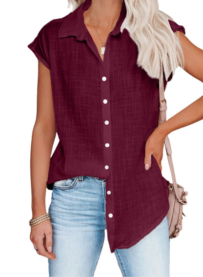 Summer Women's Sleeveless Loose-Fit Shirt