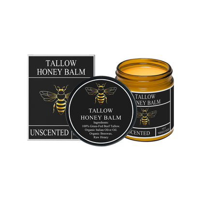 Organic Grass-Fed Beef Tallow & Honey Balm