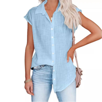 Summer Women's Sleeveless Loose-Fit Shirt