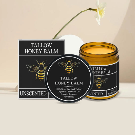 Organic Grass-Fed Beef Tallow & Honey Balm