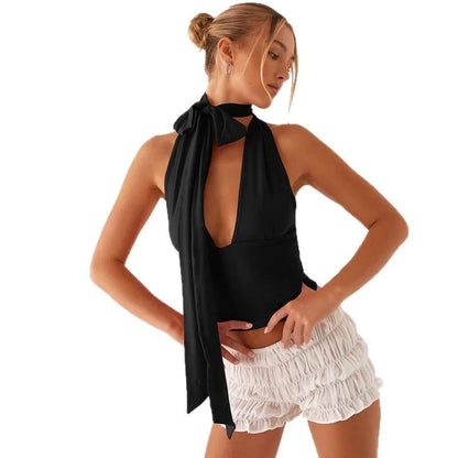 Sexy Backless Halter Tank Top for Women 