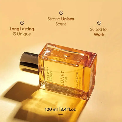 Honey Oud Eau De Parfum Long-Lasting, Alcohol-Free Unisex Fragrance (100ml)