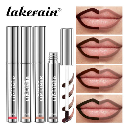 4-Piece Long-Lasting Peel-Off Lip Liner Stain by Lakerain