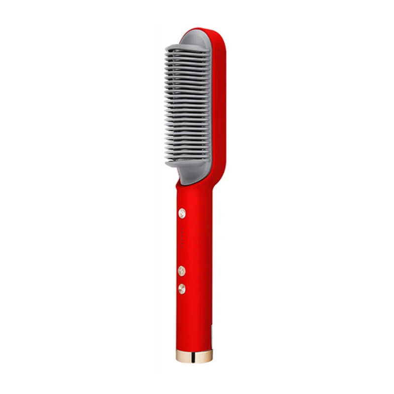 Professional Anti-Scald Hair & Beard Straightener Comb – Quick Heat, Safe Styling