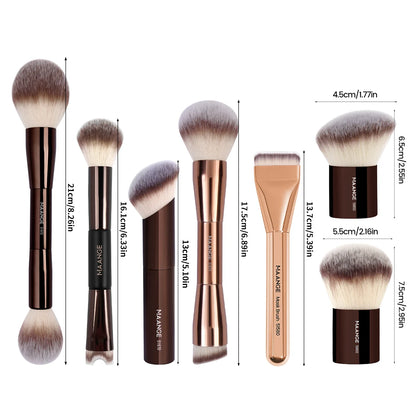 MAANGE 7PCS Dual-Ended Makeup Brush Set
